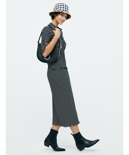MAX&Co.（マックス アンド コー）の「MAX＆Co. [キョド] リブ ジャージー スカート（スカート・レディース・ブラック・MEDIUM/LARGE/SMALL）」の6枚目の写真