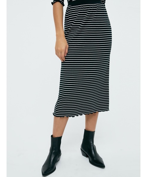 MAX&Co.（マックス アンド コー）の「MAX＆Co. [キョド] リブ ジャージー スカート（スカート・レディース・ブラック・MEDIUM/LARGE/SMALL）」の3枚目の写真