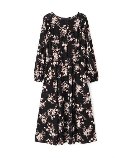 NATURAL BEAUTY BASIC（ナチュラルビューティーベーシック）の「シルエットフラワープリントワンピース/0171240910（ワンピース・レディース・オレンジ系その他/ブラック系その他・SMALL/MEDIUM）」の20枚目の写真