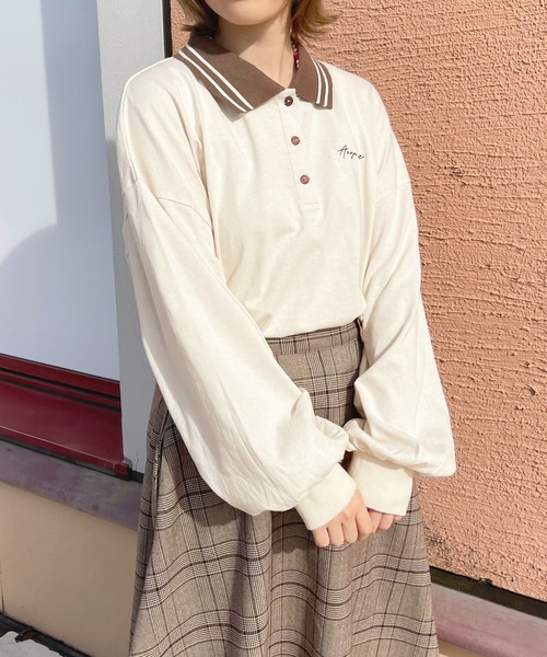 apres jour(アプレジュール)の「配色ポロシャツ【ZOZOTOWN限定アイテム】(ポロシャツ・レディース・アイボリー/グリーン系その他/ブルー系その他・X-LARGE/フリー)」の20枚目の写真
