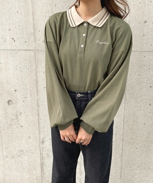 apres jour(アプレジュール)の「配色ポロシャツ【ZOZOTOWN限定アイテム】(ポロシャツ・レディース・アイボリー/グリーン系その他/ブルー系その他・X-LARGE/フリー)」の21枚目の写真