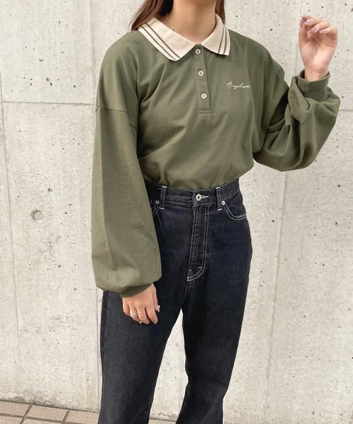 apres jour(アプレジュール)の「配色ポロシャツ【ZOZOTOWN限定アイテム】(ポロシャツ・レディース・アイボリー/グリーン系その他/ブルー系その他・X-LARGE/フリー)」の18枚目の写真