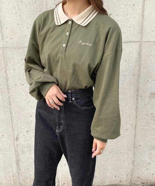 apres jour(アプレジュール)の「配色ポロシャツ【ZOZOTOWN限定アイテム】(ポロシャツ・レディース・アイボリー/グリーン系その他/ブルー系その他・X-LARGE/フリー)」の12枚目の写真