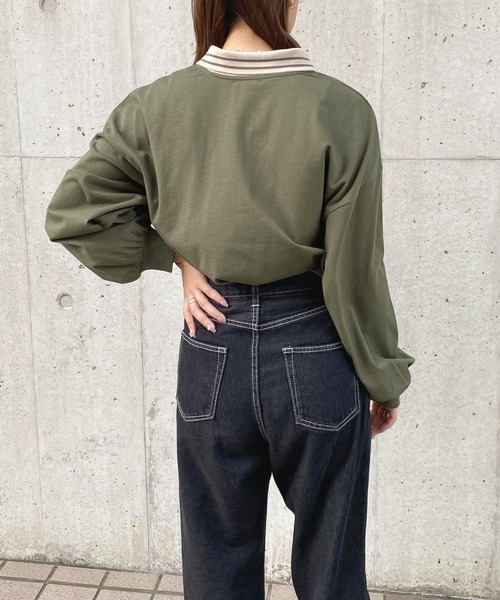 apres jour(アプレジュール)の「配色ポロシャツ【ZOZOTOWN限定アイテム】(ポロシャツ・レディース・アイボリー/グリーン系その他/ブルー系その他・X-LARGE/フリー)」の5枚目の写真