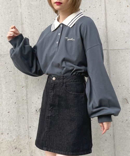 apres jour(アプレジュール)の「配色ポロシャツ【ZOZOTOWN限定アイテム】(ポロシャツ・レディース・アイボリー/グリーン系その他/ブルー系その他・X-LARGE/フリー)」の6枚目の写真