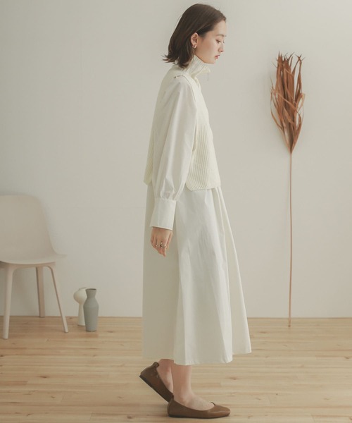 SENSE OF PLACE by URBAN RESEARCH（センスオブプレイスバイアーバンリサーチ）の「ハーフジップニットベスト（ベスト・レディース・ブラウン/アイボリー/ブラック・ONE）」の12枚目の写真