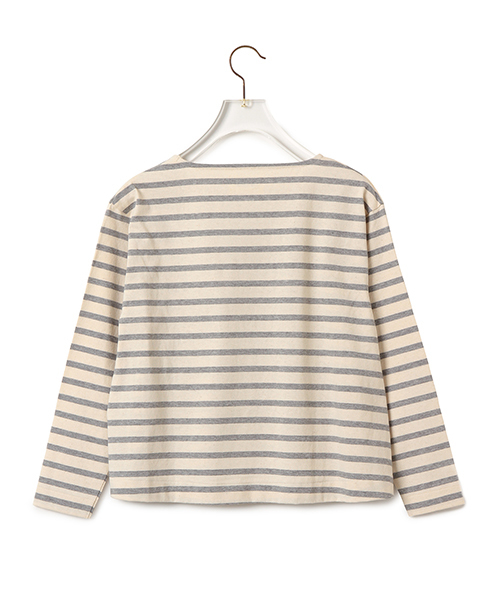 CAROLINA GLASER(カロリナ グレイサー)の「CAROLINA GLASER / ワイドボーダートップス(Tシャツ/カットソー・レディース・グレー/ネイビー・ONE SIZE)」の13枚目の写真