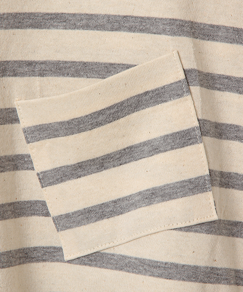 CAROLINA GLASER(カロリナ グレイサー)の「CAROLINA GLASER / ワイドボーダートップス(Tシャツ/カットソー・レディース・グレー/ネイビー・ONE SIZE)」の14枚目の写真