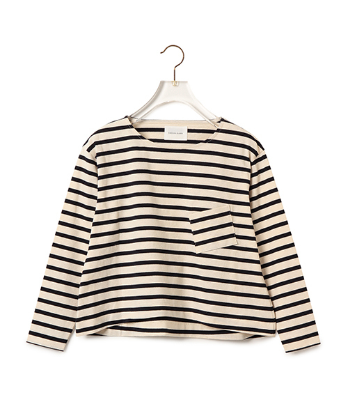 CAROLINA GLASER(カロリナ グレイサー)の「CAROLINA GLASER / ワイドボーダートップス(Tシャツ/カットソー・レディース・グレー/ネイビー・ONE SIZE)」の17枚目の写真