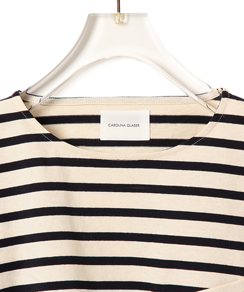 CAROLINA GLASER(カロリナ グレイサー)の「CAROLINA GLASER / ワイドボーダートップス(Tシャツ/カットソー・レディース・グレー/ネイビー・ONE SIZE)」の18枚目の写真