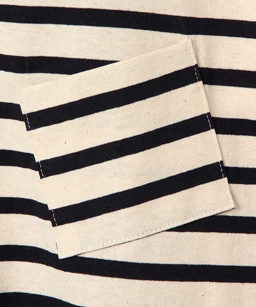 CAROLINA GLASER(カロリナ グレイサー)の「CAROLINA GLASER / ワイドボーダートップス(Tシャツ/カットソー・レディース・グレー/ネイビー・ONE SIZE)」の8枚目の写真