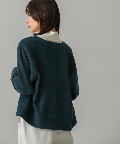 KBF（ケイビーエフ）の「リングドットRIBカーディガン（カーディガン/ボレロ・レディース・ブラック/カーキ/ブルー系その他・ONE）」の5枚目の写真