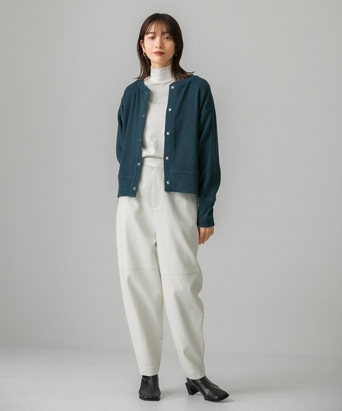 KBF（ケイビーエフ）の「リングドットRIBカーディガン（カーディガン/ボレロ・レディース・ブラック/カーキ/ブルー系その他・ONE）」の6枚目の写真