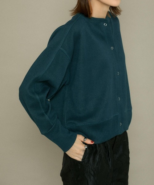 KBF（ケイビーエフ）の「リングドットRIBカーディガン（カーディガン/ボレロ・レディース・ブラック/カーキ/ブルー系その他・ONE）」の9枚目の写真