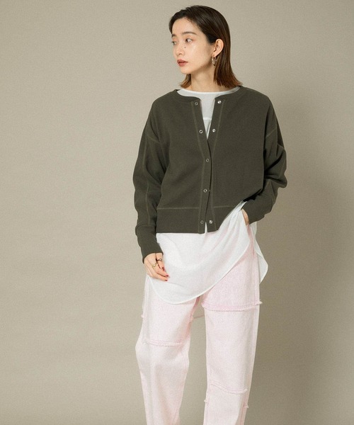 KBF（ケイビーエフ）の「リングドットRIBカーディガン（カーディガン/ボレロ・レディース・ブラック/カーキ/ブルー系その他・ONE）」の19枚目の写真