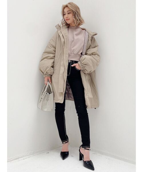 GYDA（ジェイダ）の「ワッシャーナイロンpadding コート（その他アウター・レディース・アイボリー/ブラック/ベージュ・FREE）」の16枚目の写真