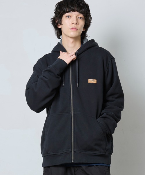 L.L.Bean(エルエルビーン)の「カタディン・アイアン・ワークス・フード・スウェットシャツ、フリースラインド 米国フィット・レギュラー(パーカー・メンズ・ブラック/ネイビー/バーガンディー/ヘザーチャコール/ブラウン系・SMALL/MEDIUM/LARGE)」の8枚目の写真