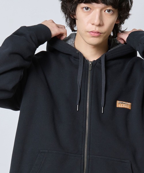 L.L.Bean(エルエルビーン)の「カタディン・アイアン・ワークス・フード・スウェットシャツ、フリースラインド 米国フィット・レギュラー(パーカー・メンズ・ブラック/ネイビー/バーガンディー/ヘザーチャコール/ブラウン系・SMALL/MEDIUM/LARGE)」の9枚目の写真