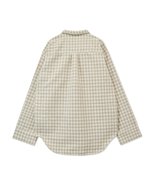 ANDGEEBEE(アンジービー)の「【UNISEX】千鳥オーバーサイズシャツ(シャツ/ブラウス・レディース・ベージュ/ブラック・MEDIUM)」の7枚目の写真