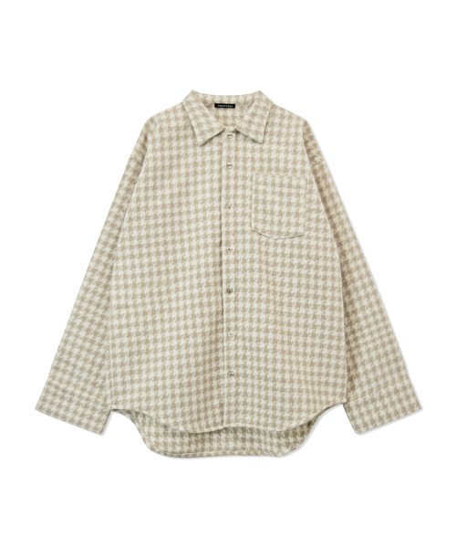 ANDGEEBEE(アンジービー)の「【UNISEX】千鳥オーバーサイズシャツ(シャツ/ブラウス・レディース・ベージュ/ブラック・MEDIUM)」の13枚目の写真