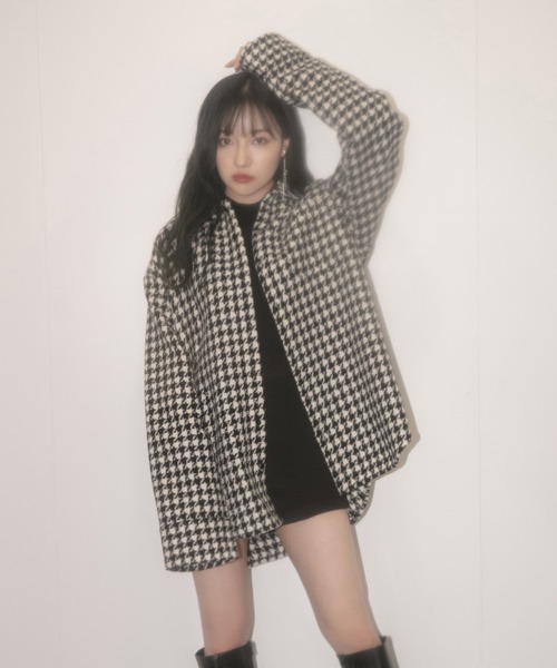 ANDGEEBEE(アンジービー)の「【UNISEX】千鳥オーバーサイズシャツ(シャツ/ブラウス・レディース・ベージュ/ブラック・MEDIUM)」の16枚目の写真