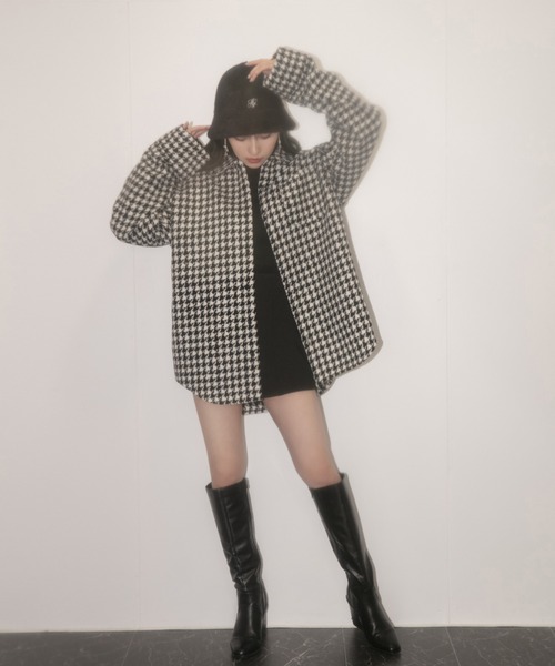 ANDGEEBEE(アンジービー)の「【UNISEX】千鳥オーバーサイズシャツ(シャツ/ブラウス・レディース・ベージュ/ブラック・MEDIUM)」の19枚目の写真