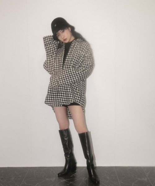 ANDGEEBEE(アンジービー)の「【UNISEX】千鳥オーバーサイズシャツ(シャツ/ブラウス・レディース・ベージュ/ブラック・MEDIUM)」の20枚目の写真