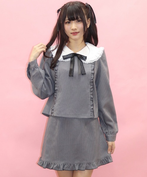 Secret Honey(シークレットハニー)の「ビッグカラーセットアップ(セットアップ・レディース・オフホワイト/ネイビー/ブラック・MEDIUM)」の3枚目の写真