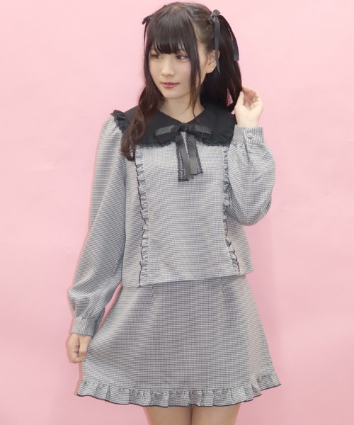 Secret Honey(シークレットハニー)の「ビッグカラーセットアップ(セットアップ・レディース・オフホワイト/ネイビー/ブラック・MEDIUM)」の2枚目の写真