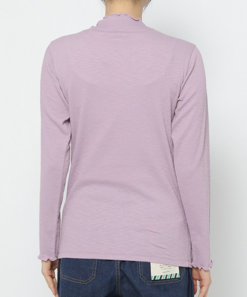 studio CLIP（スタディオクリップ）の「[10/6instaLIVE着用]スラブメローハイネックプルオーバー（Tシャツ/カットソー・レディース・サックスブルー/ピンク/モカ/アイボリー・MEDIUM/LARGE）」の14枚目の写真