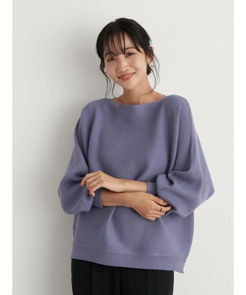 earth music&ecology（アースミュージックアンドエコロジー）の「ドルマンニットプルオーバー　＊（ニット/セーター・レディース・ブラック/ブルー/アイボリー/ボルドー・FREE）」の8枚目の写真