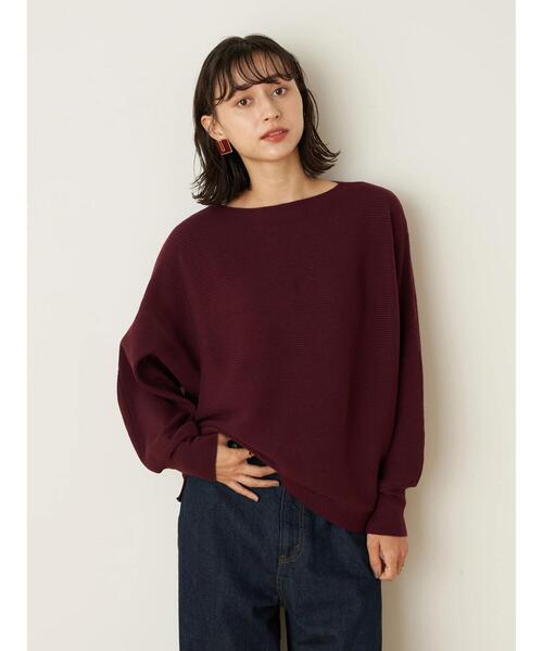 earth music&ecology（アースミュージックアンドエコロジー）の「ドルマンニットプルオーバー　＊（ニット/セーター・レディース・ブラック/ブルー/アイボリー/ボルドー・FREE）」の12枚目の写真