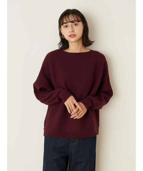 earth music&ecology（アースミュージックアンドエコロジー）の「ドルマンニットプルオーバー　＊（ニット/セーター・レディース・ブラック/ブルー/アイボリー/ボルドー・FREE）」の13枚目の写真