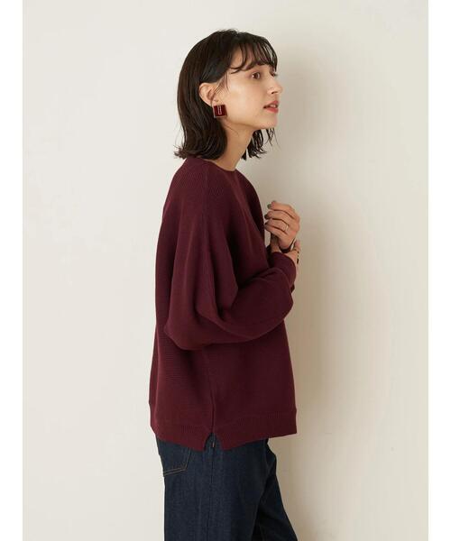 earth music&ecology（アースミュージックアンドエコロジー）の「ドルマンニットプルオーバー　＊（ニット/セーター・レディース・ブラック/ブルー/アイボリー/ボルドー・FREE）」の14枚目の写真