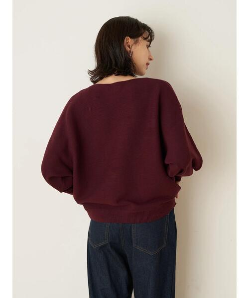 earth music&ecology（アースミュージックアンドエコロジー）の「ドルマンニットプルオーバー　＊（ニット/セーター・レディース・ブラック/ブルー/アイボリー/ボルドー・FREE）」の16枚目の写真