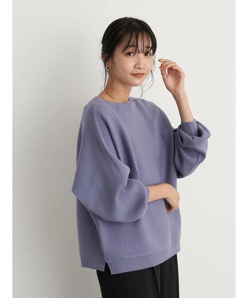 earth music&ecology（アースミュージックアンドエコロジー）の「ドルマンニットプルオーバー　＊（ニット/セーター・レディース・ブラック/ブルー/アイボリー/ボルドー・FREE）」の21枚目の写真