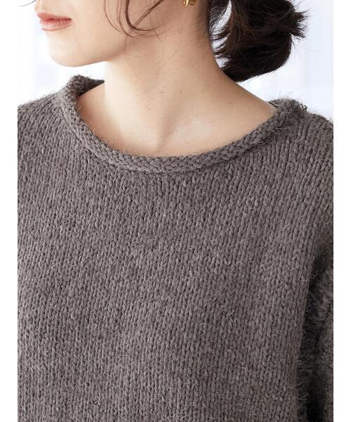 Furryrate(ファーリーレート)の「・furry rate バスケットアミキリカエニット*(ニット/セーター・レディース・アイボリー/チャコールグレー/グリーン/パープル・FREE)」の11枚目の写真