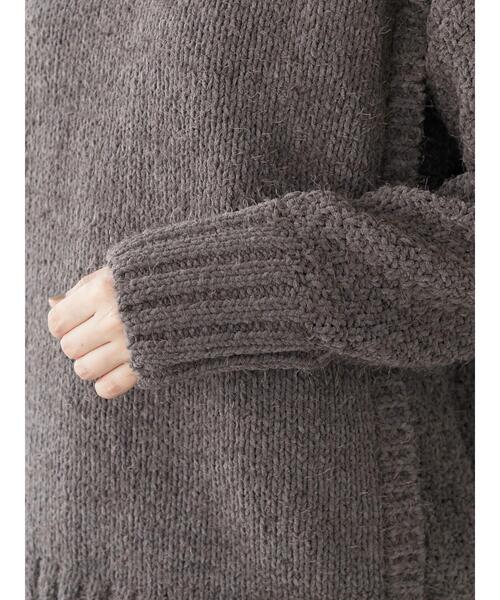 Furryrate(ファーリーレート)の「・furry rate バスケットアミキリカエニット*(ニット/セーター・レディース・アイボリー/チャコールグレー/グリーン/パープル・FREE)」の15枚目の写真