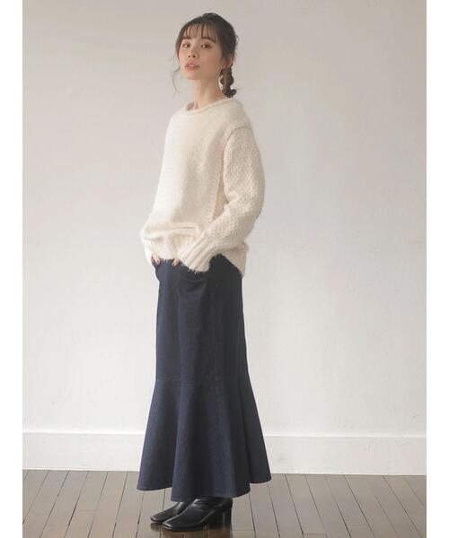 Furryrate(ファーリーレート)の「・furry rate バスケットアミキリカエニット*(ニット/セーター・レディース・アイボリー/チャコールグレー/グリーン/パープル・FREE)」の20枚目の写真