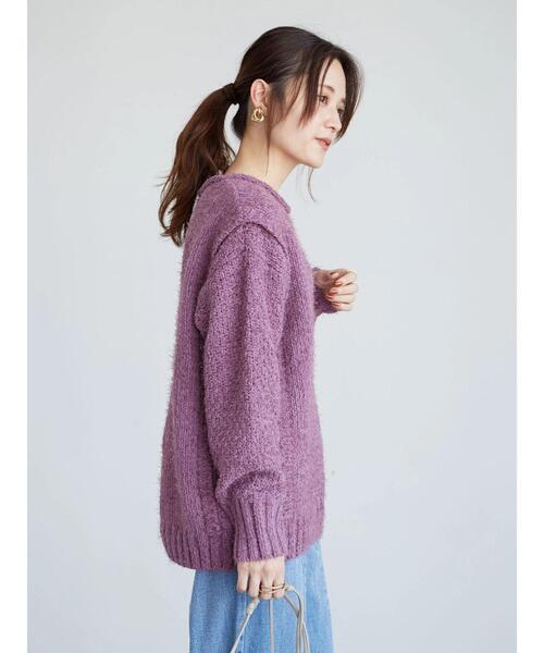 Furryrate(ファーリーレート)の「・furry rate バスケットアミキリカエニット*(ニット/セーター・レディース・アイボリー/チャコールグレー/グリーン/パープル・FREE)」の18枚目の写真