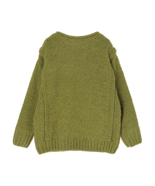 Furryrate(ファーリーレート)の「・furry rate バスケットアミキリカエニット*(ニット/セーター・レディース・アイボリー/チャコールグレー/グリーン/パープル・FREE)」の12枚目の写真