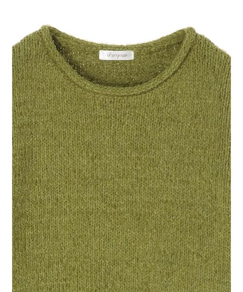 Furryrate(ファーリーレート)の「・furry rate バスケットアミキリカエニット*(ニット/セーター・レディース・アイボリー/チャコールグレー/グリーン/パープル・FREE)」の16枚目の写真