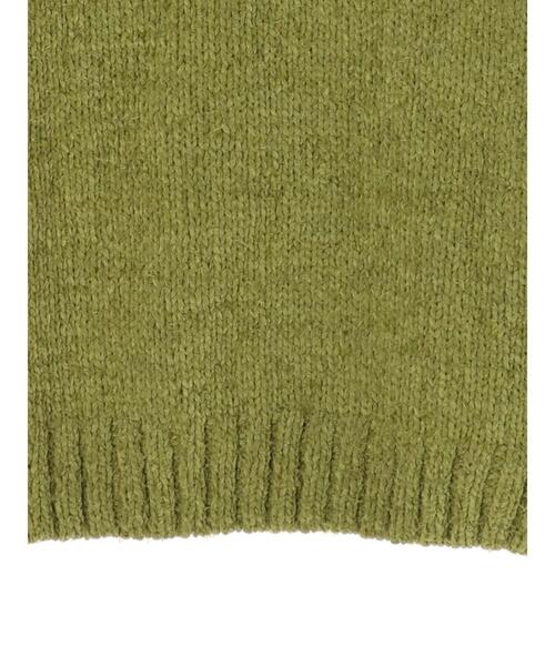 Furryrate(ファーリーレート)の「・furry rate バスケットアミキリカエニット*(ニット/セーター・レディース・アイボリー/チャコールグレー/グリーン/パープル・FREE)」の6枚目の写真