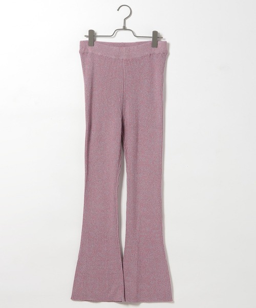 niko and（ニコアンド）の「カラーツイストリブフレアパンツ