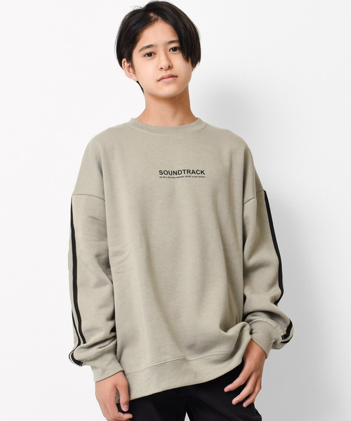 RAT EFFECT（ラットエフェクト）の「【裏起毛】袖ライントレーナー（スウェット・キッズ・アイボリー/グリーン/チャコールグレー/ライトブルー/ブラック/グレー・130/160/140/120/150/170）」の4枚目の写真