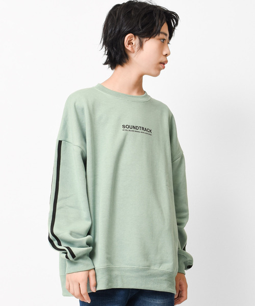 RAT EFFECT（ラットエフェクト）の「【裏起毛】袖ライントレーナー（スウェット・キッズ・アイボリー/グリーン/チャコールグレー/ライトブルー/ブラック/グレー・130/160/140/120/150/170）」の5枚目の写真