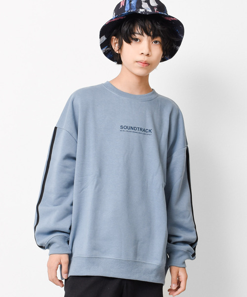 RAT EFFECT（ラットエフェクト）の「【裏起毛】袖ライントレーナー（スウェット・キッズ・アイボリー/グリーン/チャコールグレー/ライトブルー/ブラック/グレー・130/160/140/120/150/170）」の6枚目の写真