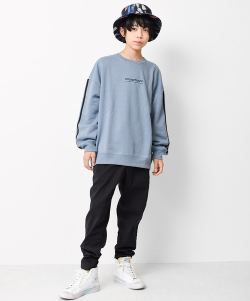 RAT EFFECT（ラットエフェクト）の「【裏起毛】袖ライントレーナー（スウェット・キッズ・アイボリー/グリーン/チャコールグレー/ライトブルー/ブラック/グレー・130/160/140/120/150/170）」の18枚目の写真