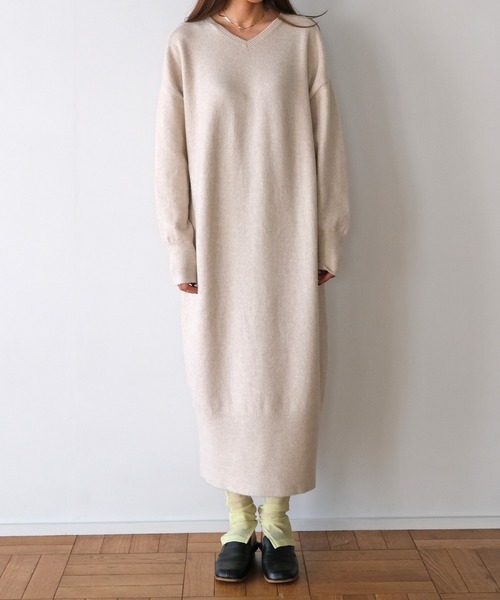 AKTE（アクテ）の「2WAYニットロングワンピース（ワンピース・レディース・ブルー/プラム/ライトベージュ・FREE）」の19枚目の写真