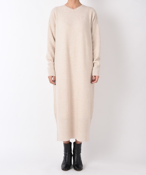 AKTE（アクテ）の「2WAYニットロングワンピース（ワンピース・レディース・ブルー/プラム/ライトベージュ・FREE）」の16枚目の写真